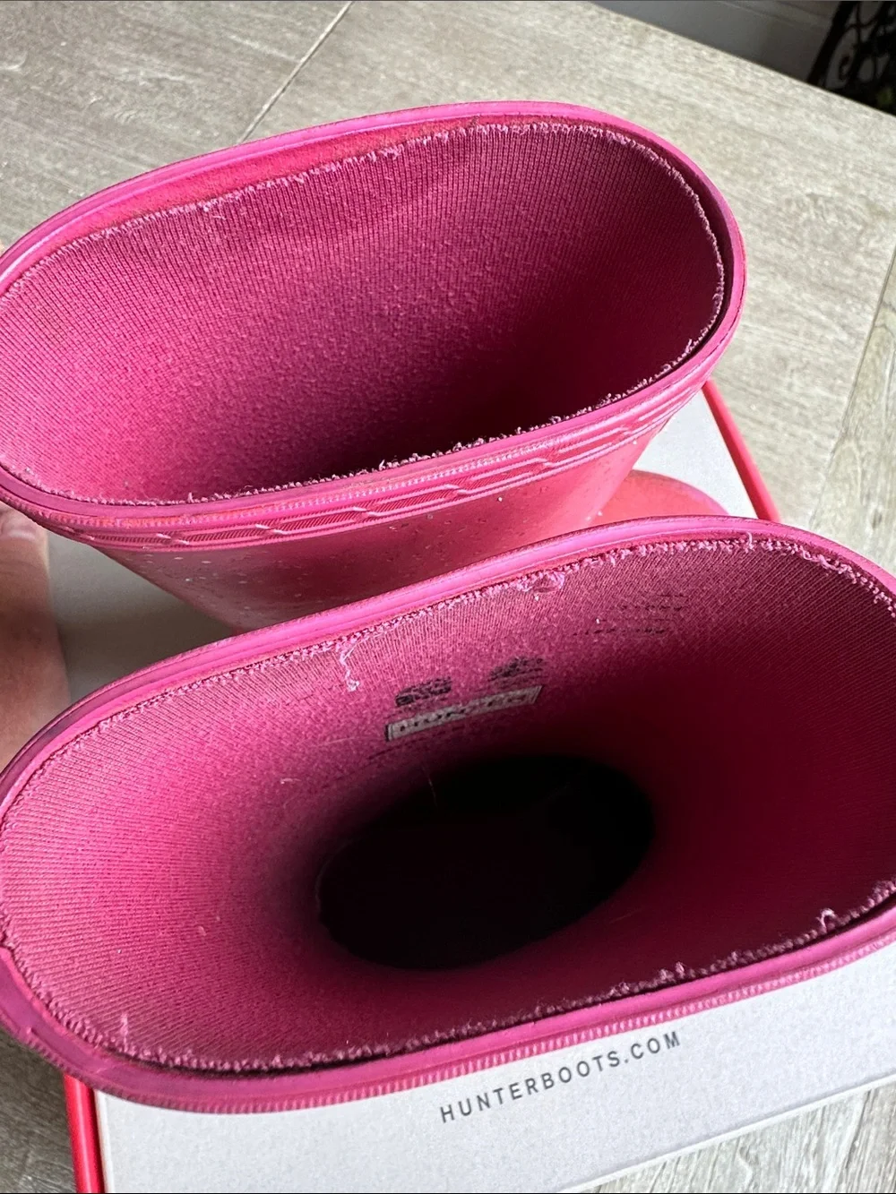 Hunter Kids Pink Waterproof Rain Boots
